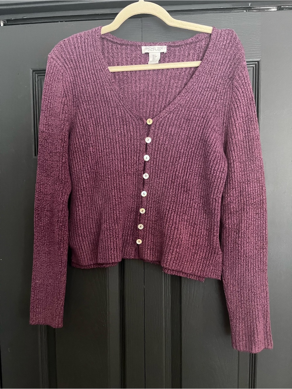 Rachel Zoe Purple Knit Cardigan